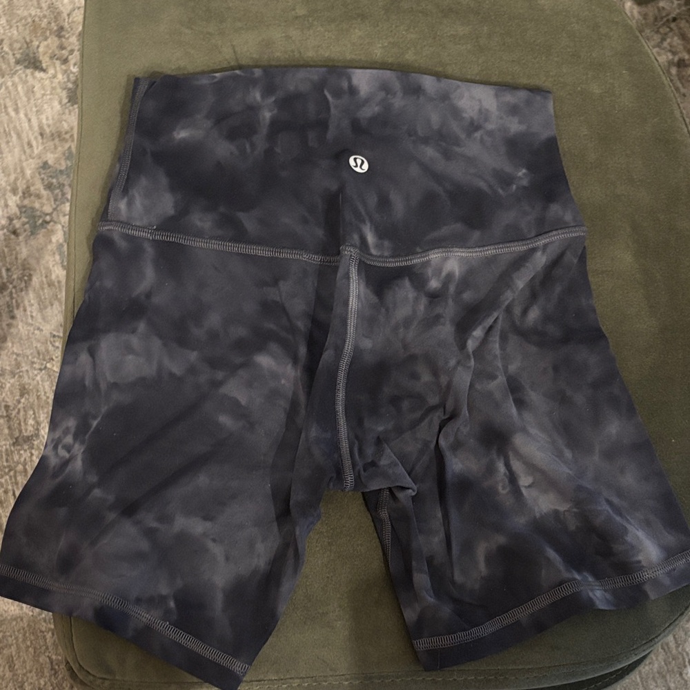 lululemon athletica Black Tie-Dye Bike Shorts